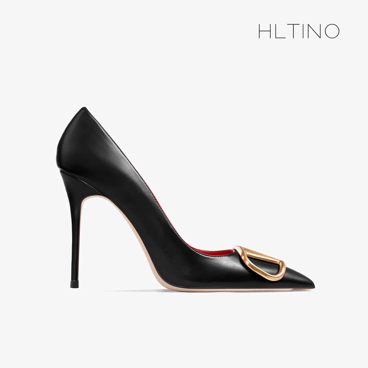 

HLTINO Women Sexy Single Shoes with Thin Heel Soft Comfortable Genuine Leather High Heeled Pumps Pointed Toe Summer Autumn Shoe