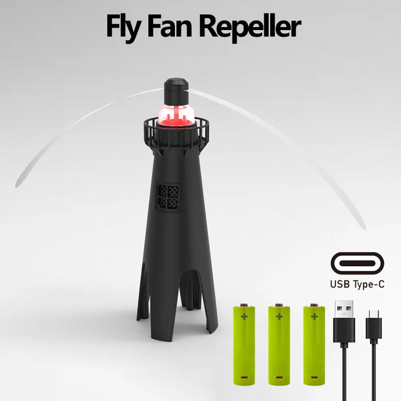 Portable Insect Repellent Fly Fan Rechargeable Household Anti Mouche Fly Trap Drive Away Mosquitoes Moths Fruit Flies