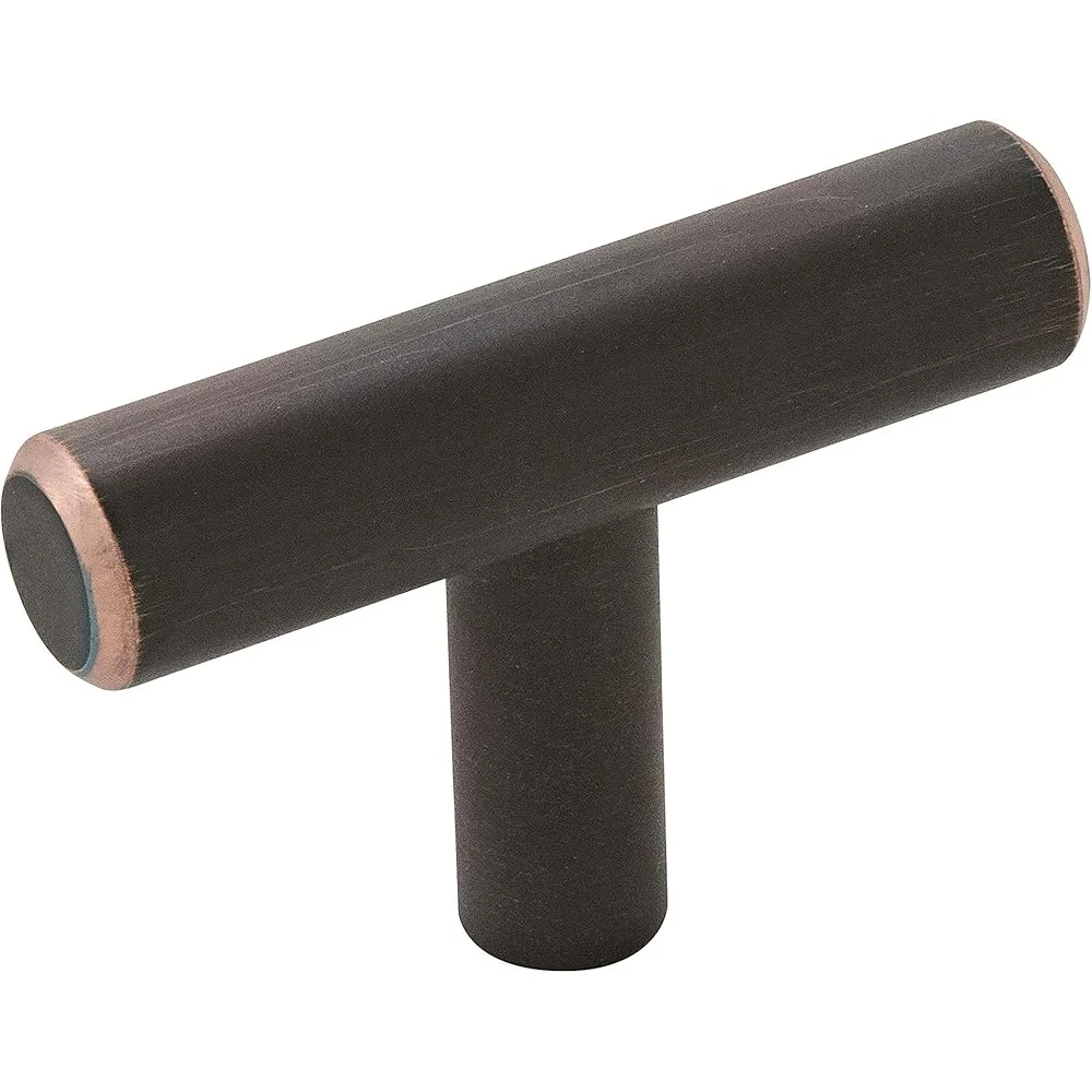 Manopola dell'armadio Bronzo lucidato a olio Maniglie per cassetti durevoli in acciaio al carbonio da 1-15/16 pollici Confezione da 10 hardware di facile installazione