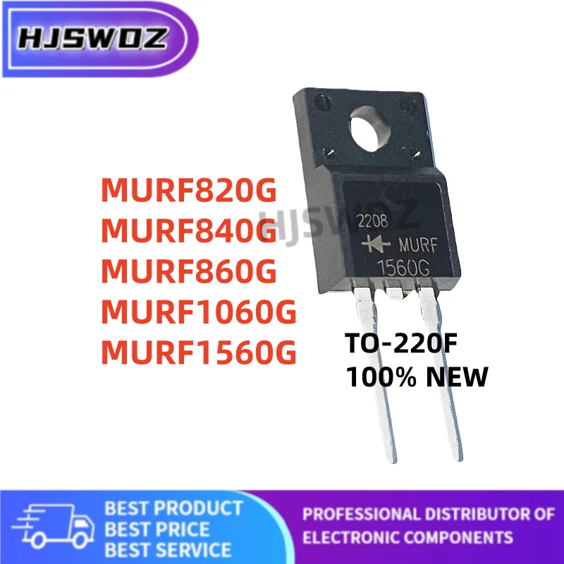 10Pcs/lot MURF820G MURF840G MURF1560G MURF860G MURF1060G Fast Recovery Diode TO-220F NEW