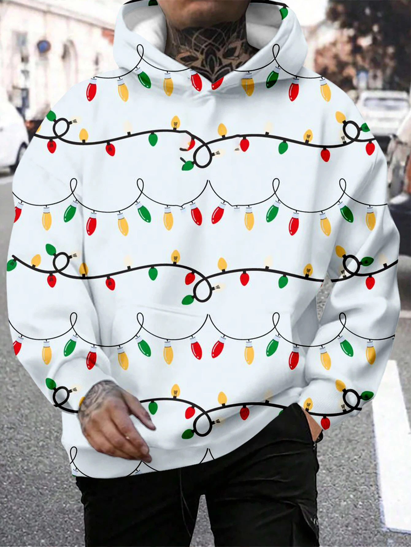 سويت شيرت بقلنسوة أنيق للرجال | نمط خفيف فريد من نوعه ولكن بسيط | بلوزة متعددة الاستخدامات مع جيب لخريف وشتاء #1