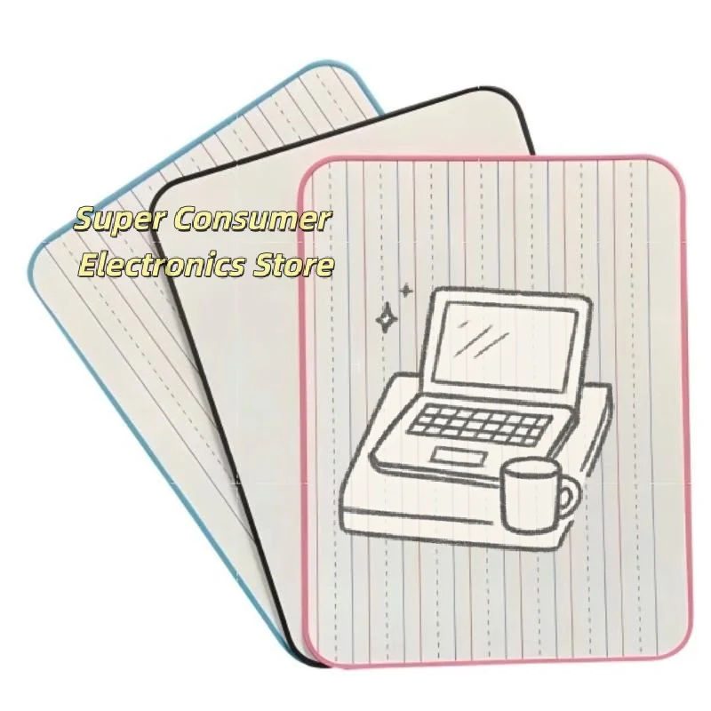 Reusable Lined Dry Erase Whiteboard 4 Lines 3 Grids Portable White Board for Office Work School Teaching