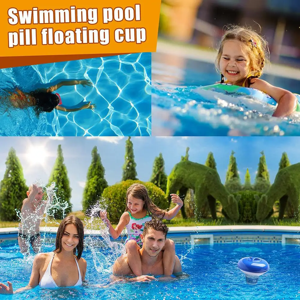 Floating Chlorine Dispenser Adjustable Automatic Chemical Tablet Applicator For Swimming Pool Spa Hot Tub Fountain