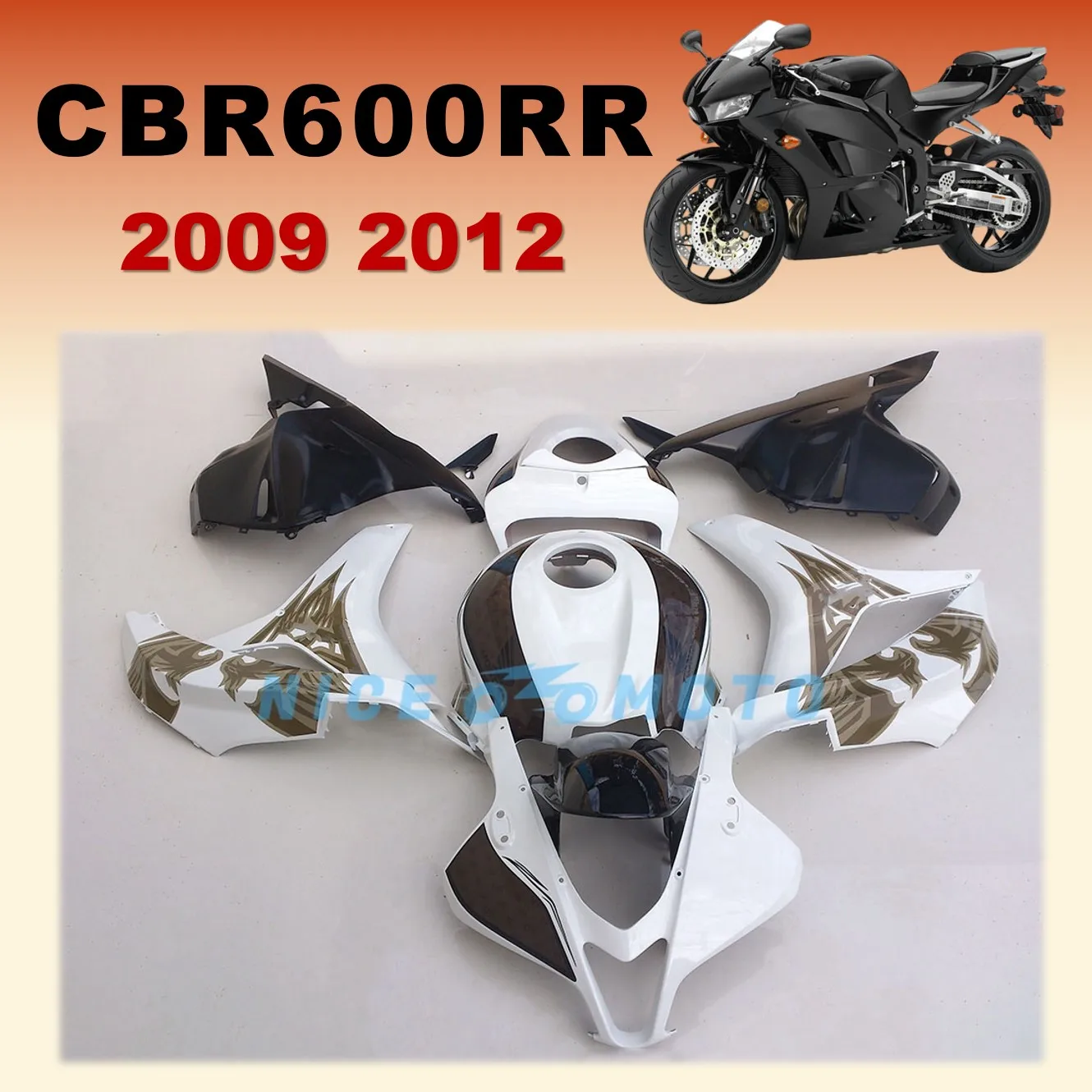 Injection Molded Fairing Kit for Honda 09 10 11 12 CBR 600rr CBR600RR 2009 2010 2011 2012 Motorcycle Replace Bodywork XF11