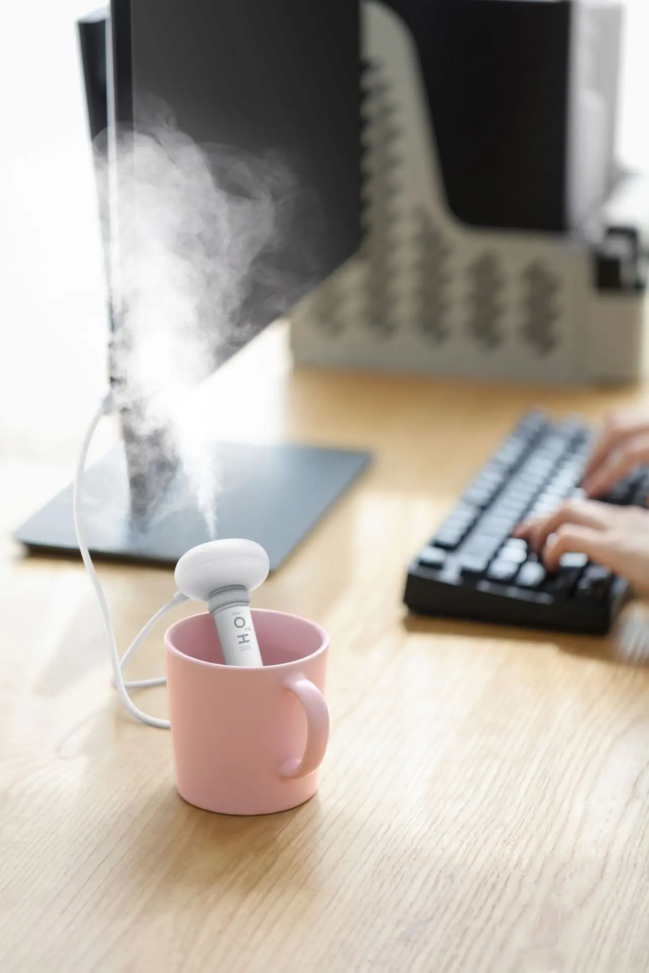 Xiomi Youpin JISU H₂O المحمولة الهواء المرطب صامتة نانو البخار الضباب الضباب بالموجات فوق الصوتية التعقيم تصفية 56 جرام