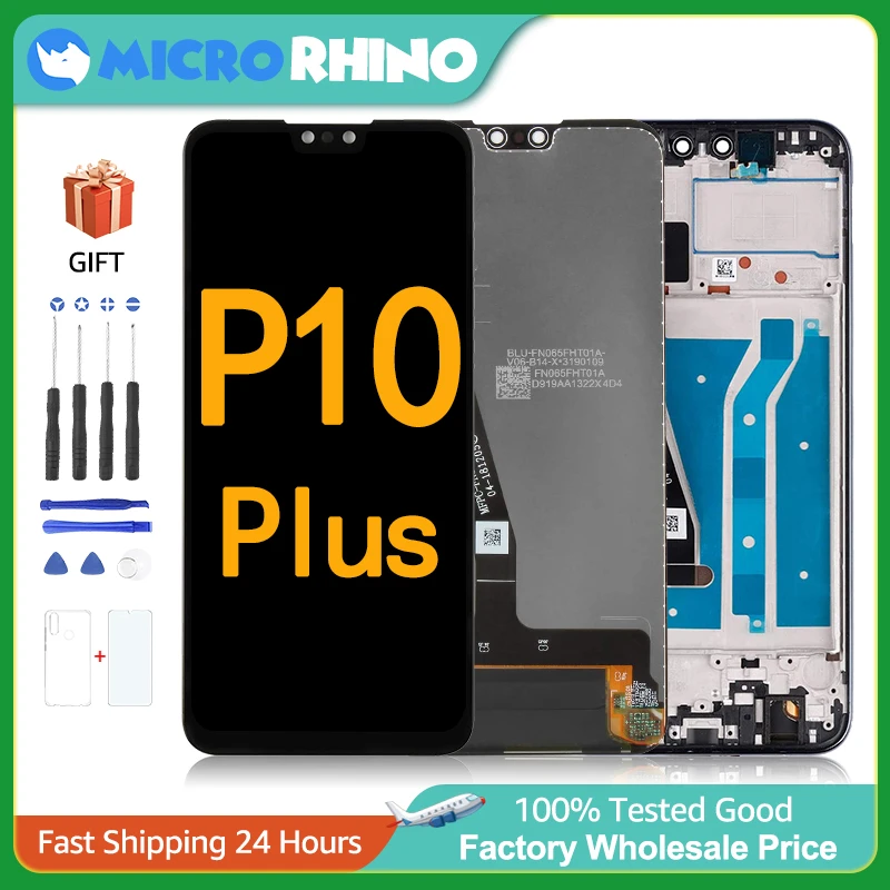 

Touch Screen Digitizer Replacement Parts with Frame For Huawei P10 Plus LCD VKY-L29 VKY-L09 VKY-AL00 5.5 "Display