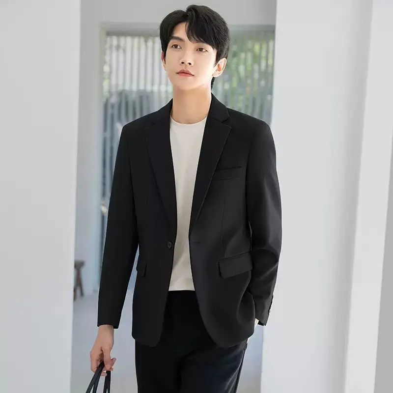 

2023 Casual Suit Jackets Blazer for Men Wedding Slim Outwear Oversized Single Breasted Blazers Elegant Luxury Coats Korean D37