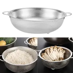 Mesh Colander Stainless Steel Strainer Rice Washing Bowl Colander Strainer Sink Strainer Colander Storage Basket Kitchen Supply