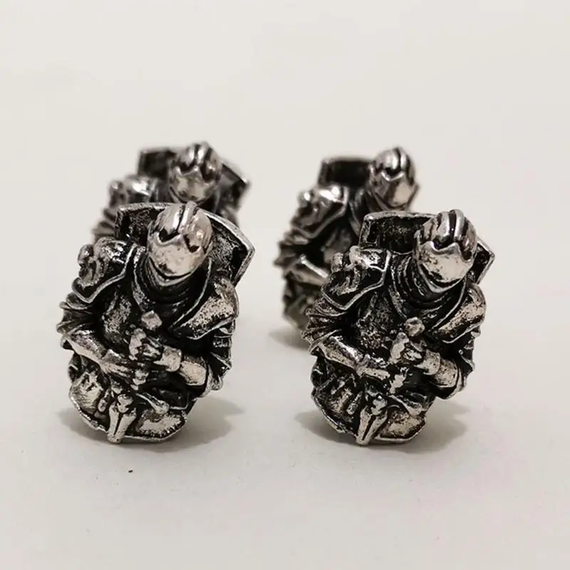 39BD Retro Vintage Hair Braid Beard Dreadlock Beads Rings Tube Viking Charm Pendant for DIY Necklace Jewelry Making