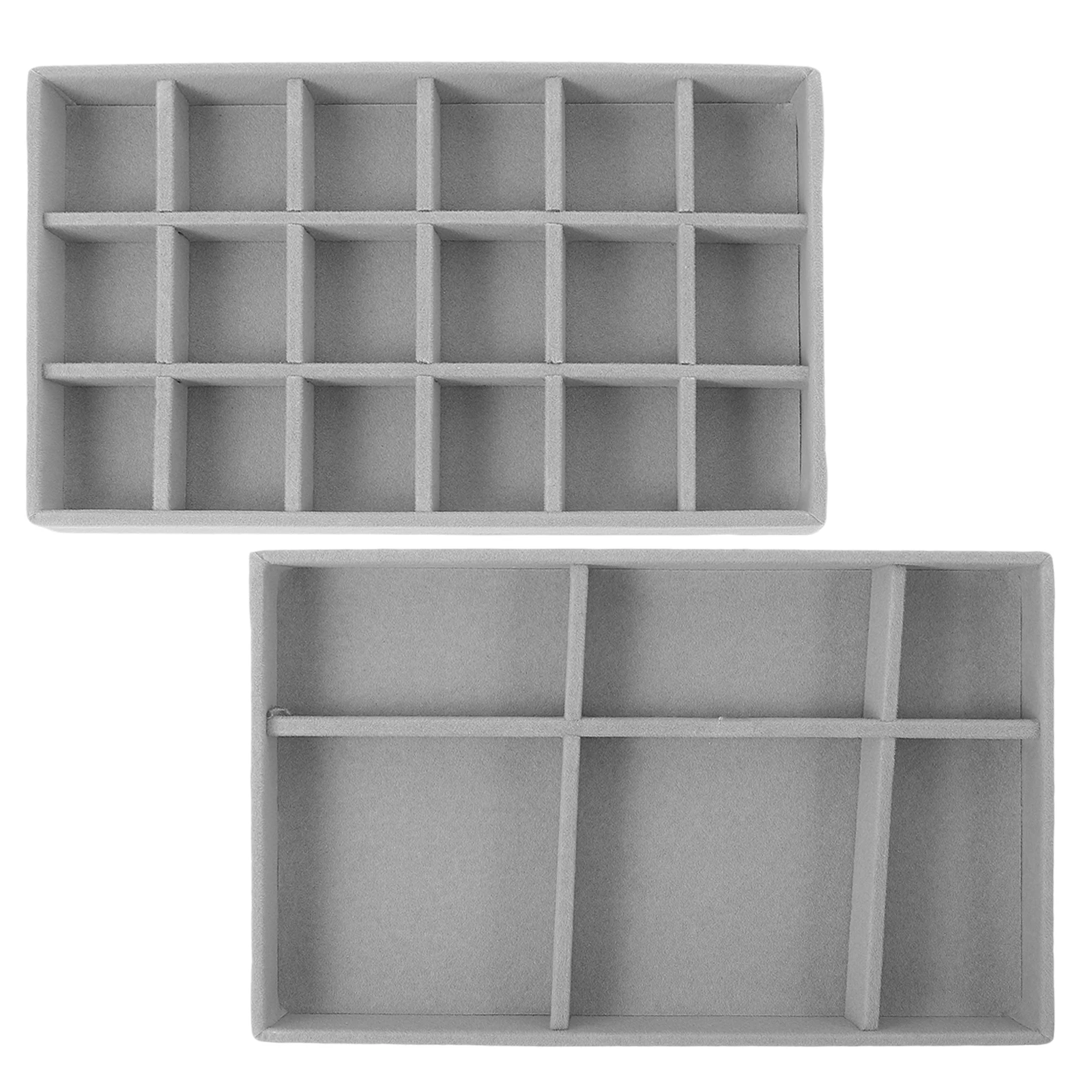 

2pcs Beading Board Tool 18 Compartments 6 Grids Jewelry Organizer Tray for Necklace Bracelet Storage Display Accessories