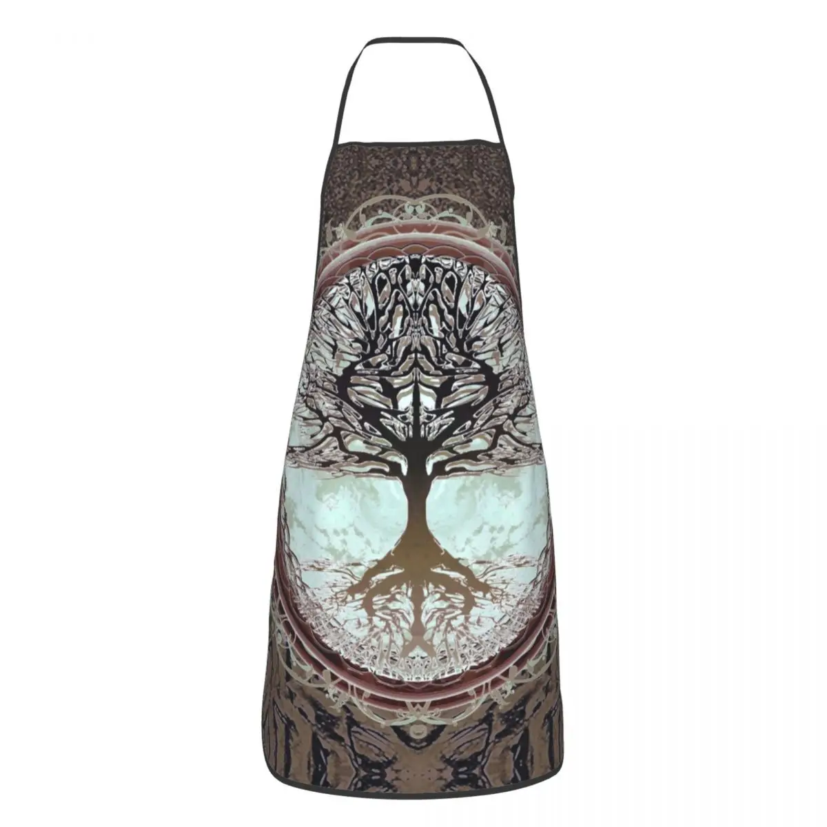 Unisex Tree Of Life Inner Peace Kitchen Chef Cooking Baking Apron Men Women Norse Yggdrasil Tablier Cuisine for Painting