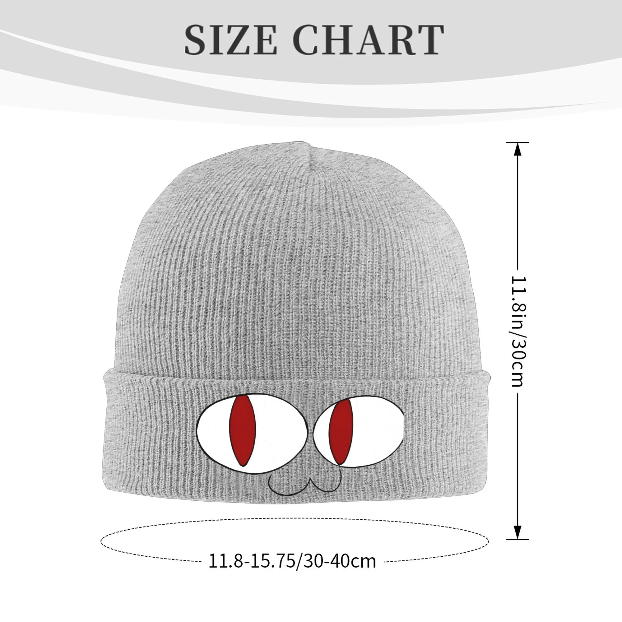 Unisex Cuff Beanie Neco Arc Face Accessories Winter Warm Skull Knitted Hat Cap  Beanies Skullies