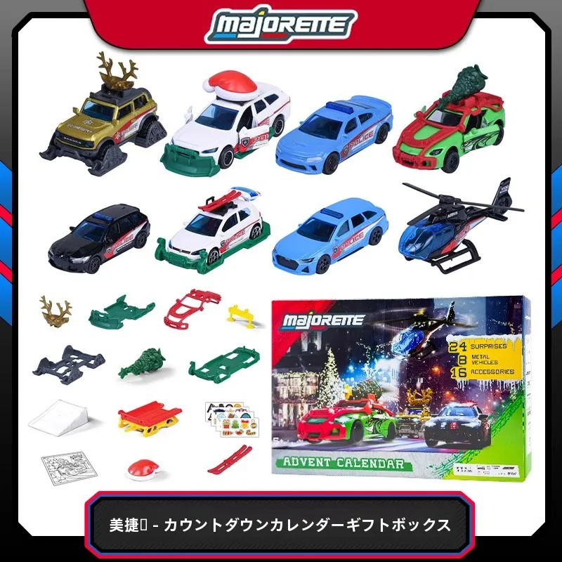 Modelo de Coche de Aleación Majorette, Calendario de Adviento, Caja de Regalo, Juguete Coleccionable, Modelo Estático de Metal, para Mayores de 14 Años