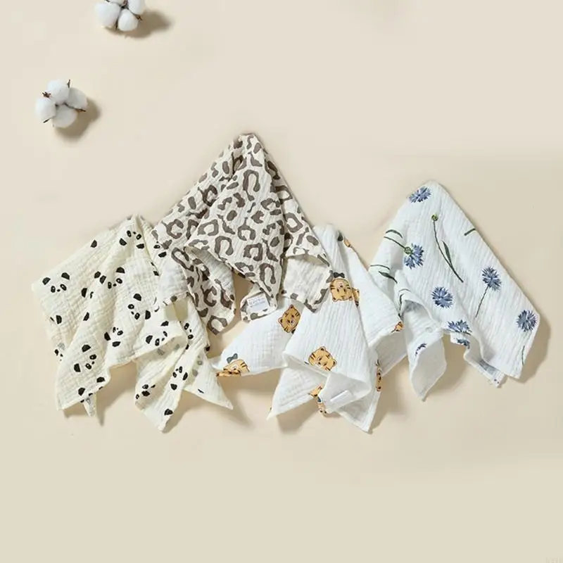 L5YF الطفل بطانية أمان منشفة مهدئة الوليد عناق الوجه منشفة لينة ملابس تجشؤ منديل جميل الرضع التسنين هدية #3