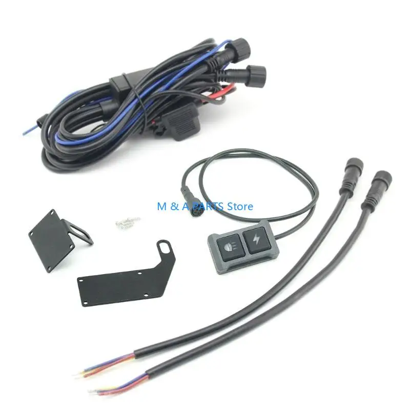U1JF LED High & Low Beam Fog Light Wiring Harness Relays Wire Switch