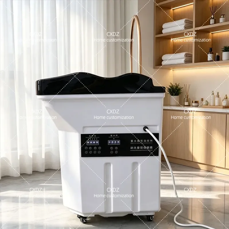 Water storage shampoo machine movable shampoo basin Household shampoo machine Water storage and flushing door-to-door free