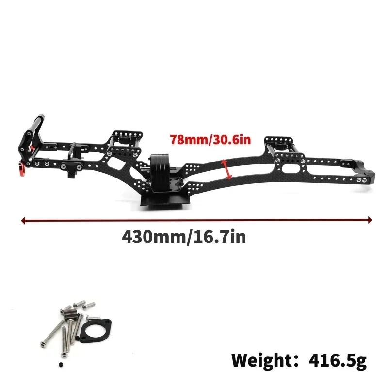 Kit telaio in fibra di carbonio telaio Rail Skid Plate Set paraurti cambio per Axial SCX10 1/10 RC Crawler Car aggiornamenti fai da te