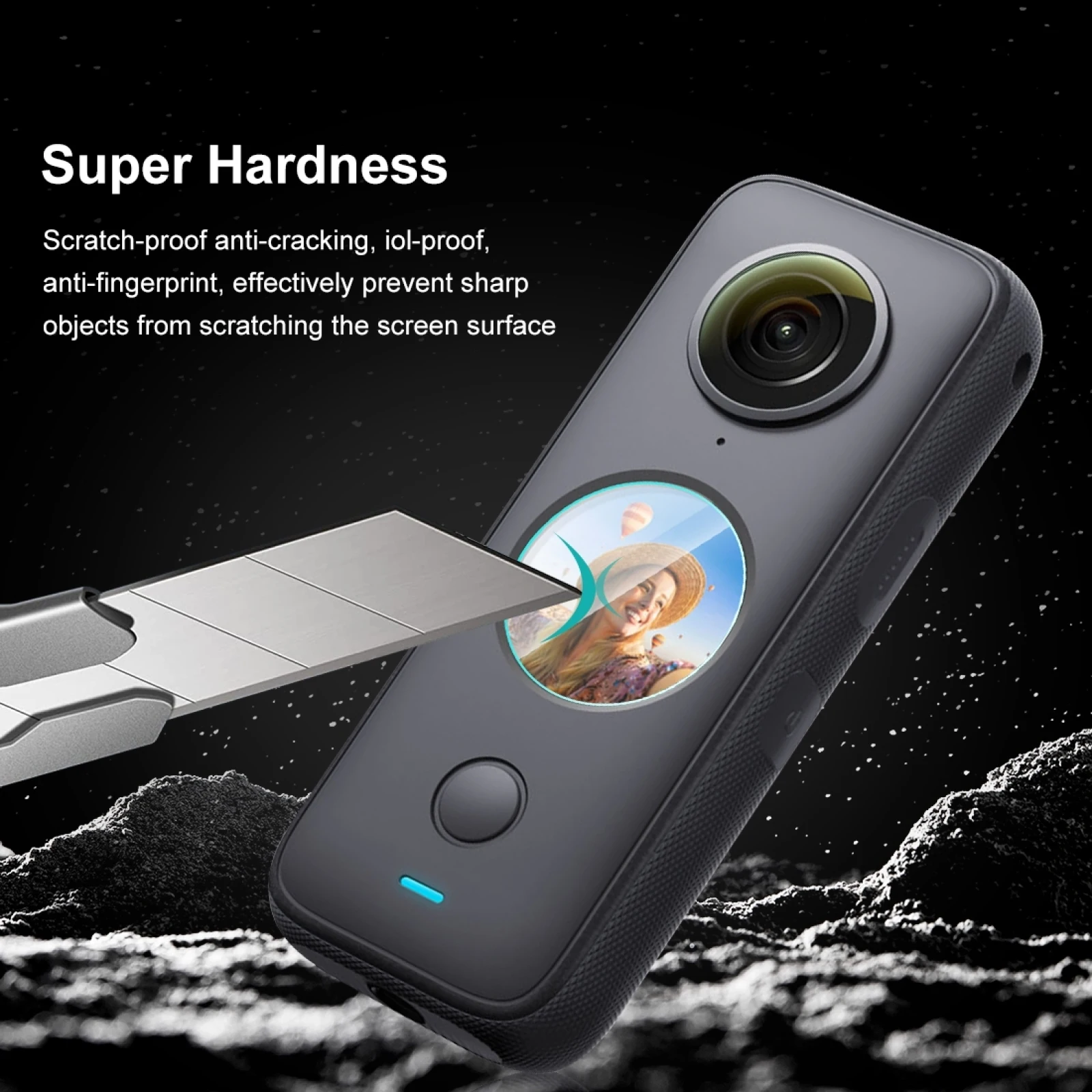 2 قطعة بولوز ل Insta360 واحد X2 منحني HD فيلم الزجاج المقسى (شفاف)