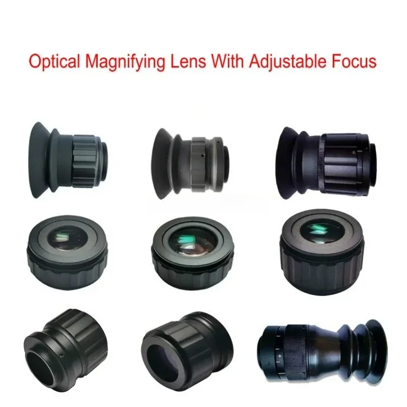 SmCpAdjustable Focus Optical Magnifying Eyepiece Lens - 10X/12X/16X Monocular Eyepiece For OLED Display Viewfinders