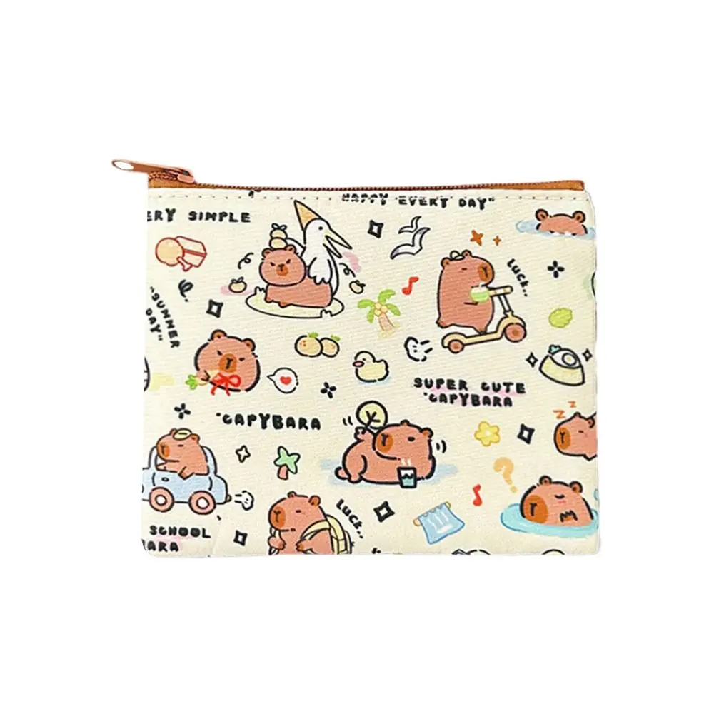 

New Cartoon Pattern Capybara Coin Purse Mini Waterproof Storage Bag Portable Key Bag