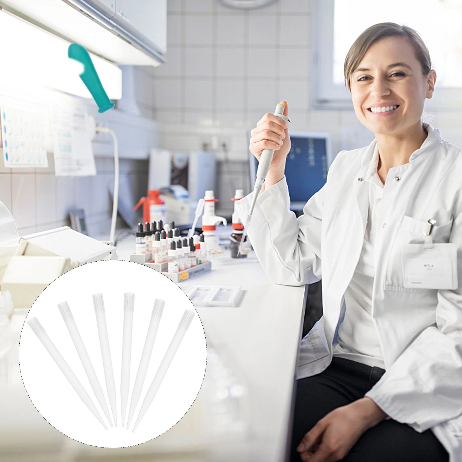 

300 Pcs Pipette Nozzle Tip Tips Nozzle Laboratory Big Mouth Pipettor Liquid Accurate Precision Home