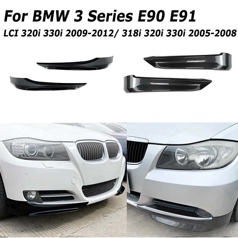 Image of Auto-Frontstoßstangen-Wickelecke für BMW 3er E90 E91 318i 320i 330i 2005–2012 LCI Spoiler Außentuning-Teile Autozubehör