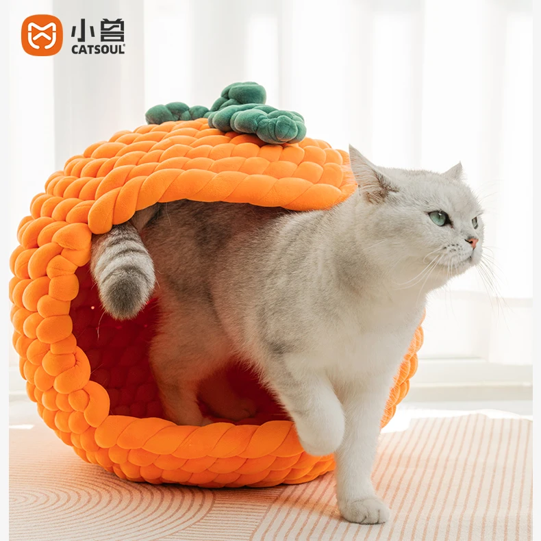 

Милый дизайн, ручная работа, полузакрытая лежанка-пещера для собак и кошек, роскошный универсальный стиль, комфортная.