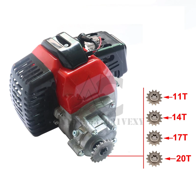 49cc Engine With Gearbox For 2 Stroke Mini Dirt bike Pocket Bike Mini Atv Parts