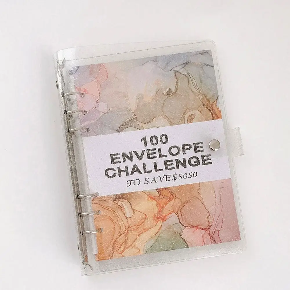 

PVC Money Saving Binder Savings Challenges Colorful Savings Challenges Book Tear Resistant Waterproof Envelope Savings Challenge