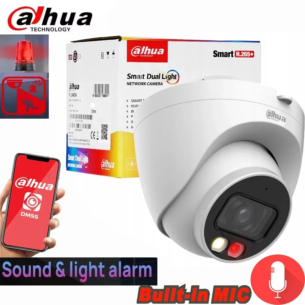 Dahua IPC-HDW2449T-S-PV 4MP Smart Dual Light Active Deterrence Fixed-focal Eyeball WizSense Network Camera Best Price