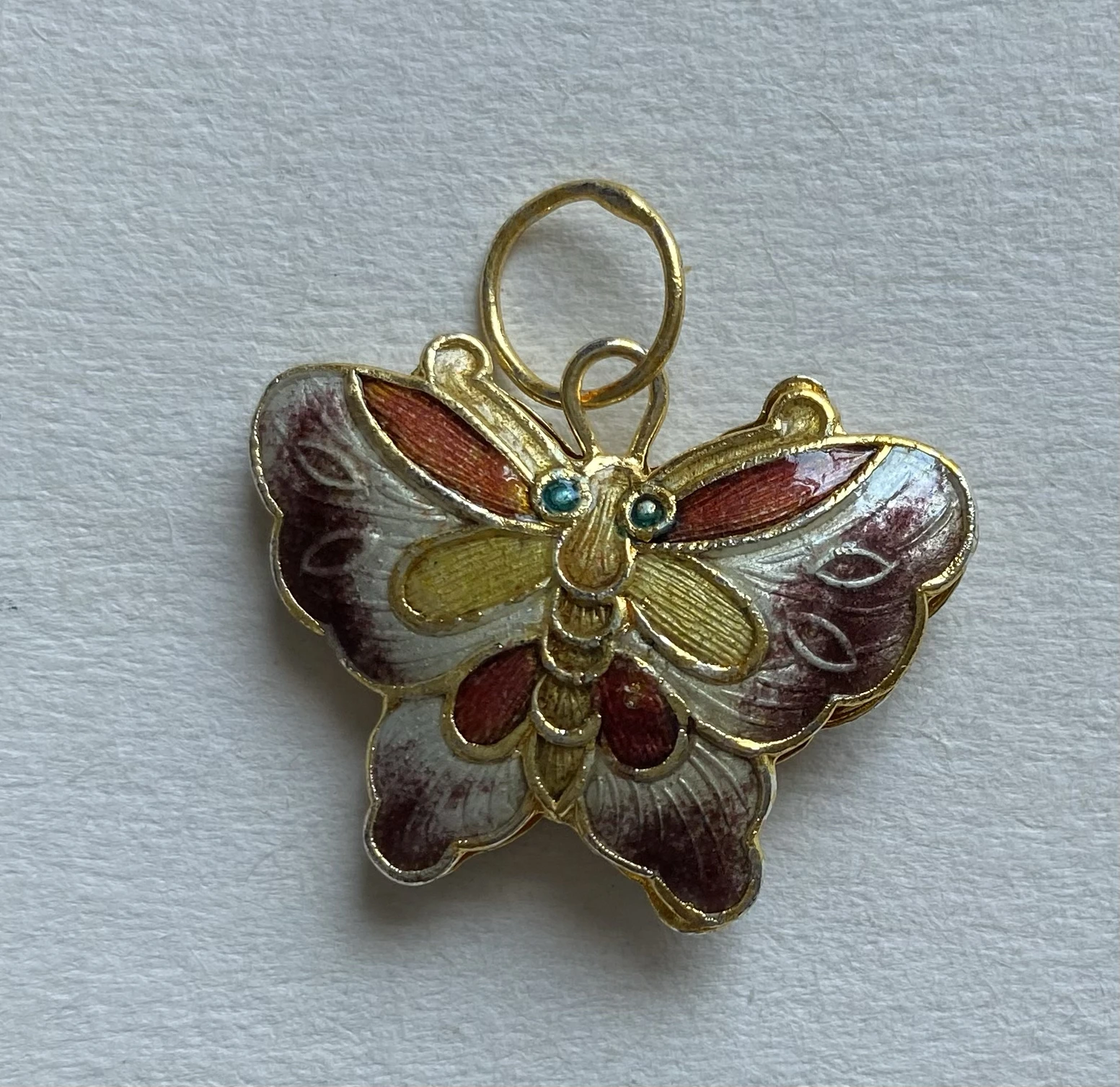 Cloisonne Enamel Small Butterfly Charms DIY Jewelry Making Accessories Animal Pendants Chinese Traditional Handcrafts