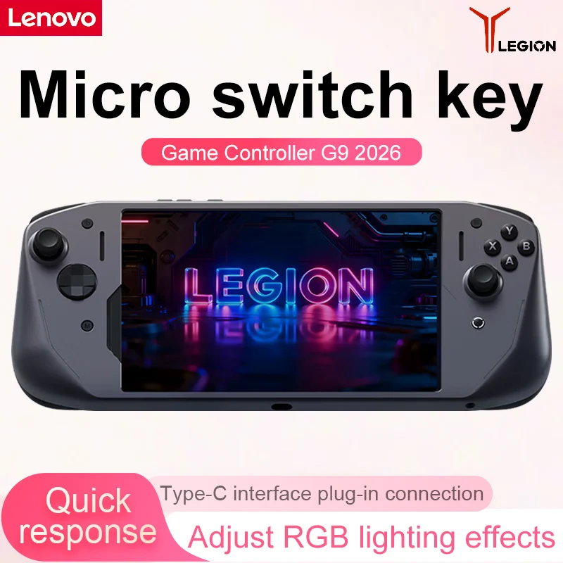 

Беспроводной контроллер Lenovo Legion G9, новая модель игрового контроллера с высокоточным джойстиком Hall 200K, оснащенный прямым подключением Type-C, подходит для Y700, пятое поколение, прямое подключение Type-C с низкой задержкой.