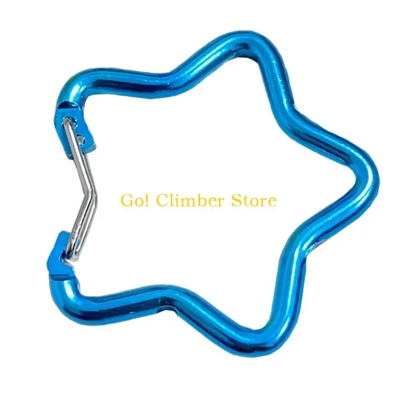 Q84C Random Colored Metal Spring Lock Clip Star Plan Permanent Camping Tool For Pack Organization And Outdoor Quests