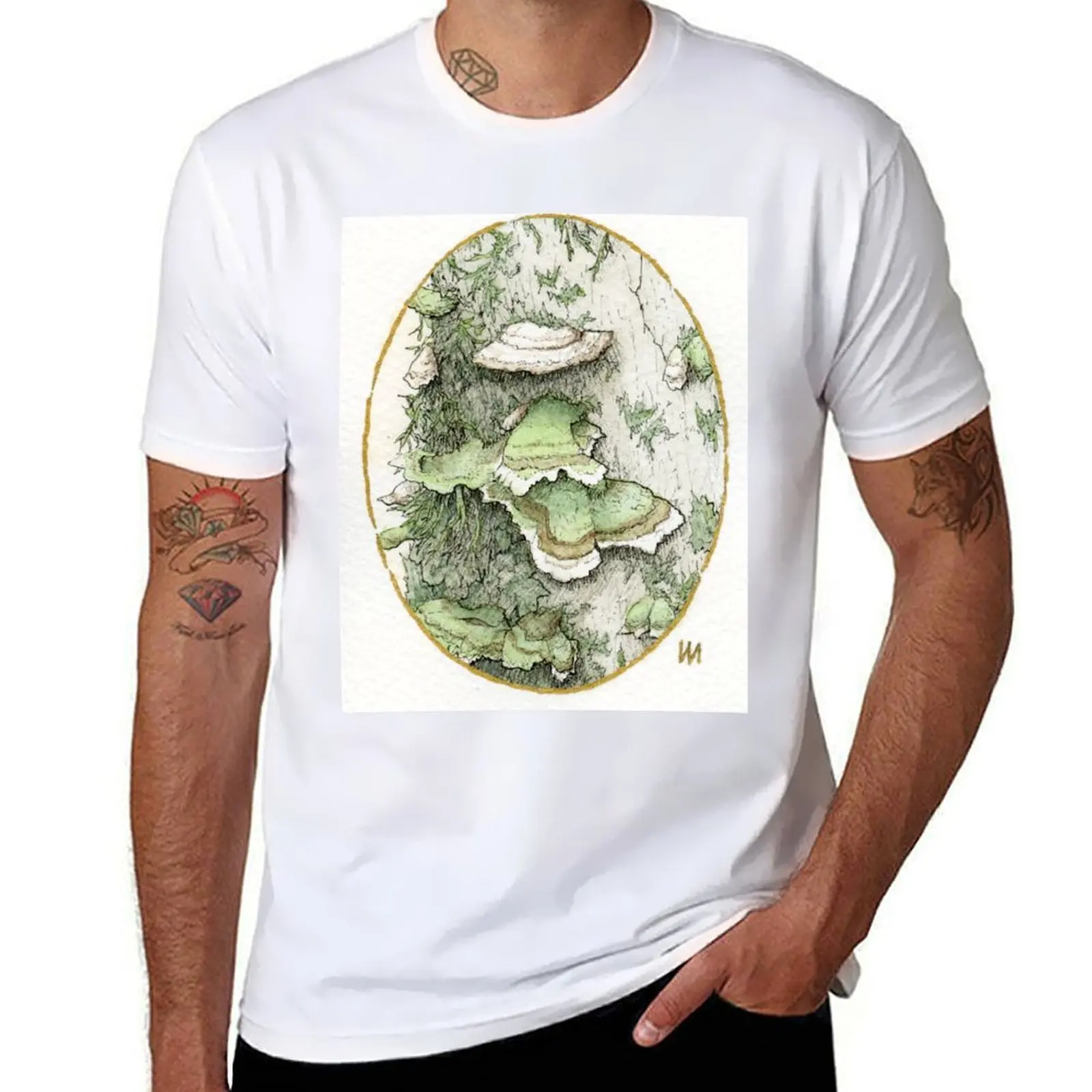 

Lichen T-Shirt man t shirts graphic t shirts for man slim fit T-Shirt