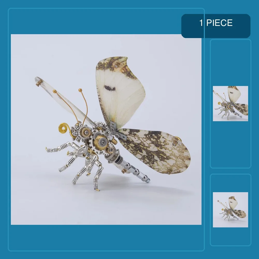Steampunk Peacock Butterfly 3D Metal Puzzle Model Kit Building Model Kits for Adults Children DIY Assembly Toys
