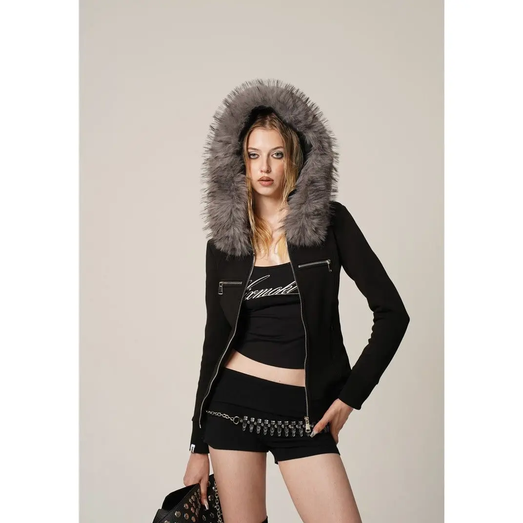 القوطي طباعة أفخم هوديس ملابس حريمي الشارع harajuku موضة ريترو زمم هوديي امرأة عادية فضفاض البلوز y2k القمم #5