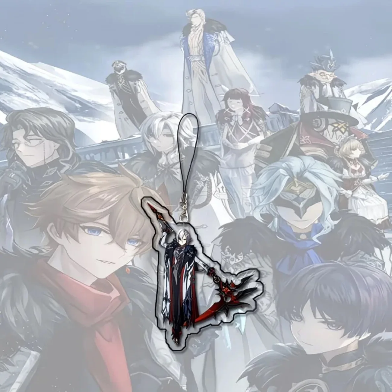 Genshin Impact Fools 코스프레 스캐터러 캡틴 아레시노 펜던트 친구를 위한 학생 배낭 장식