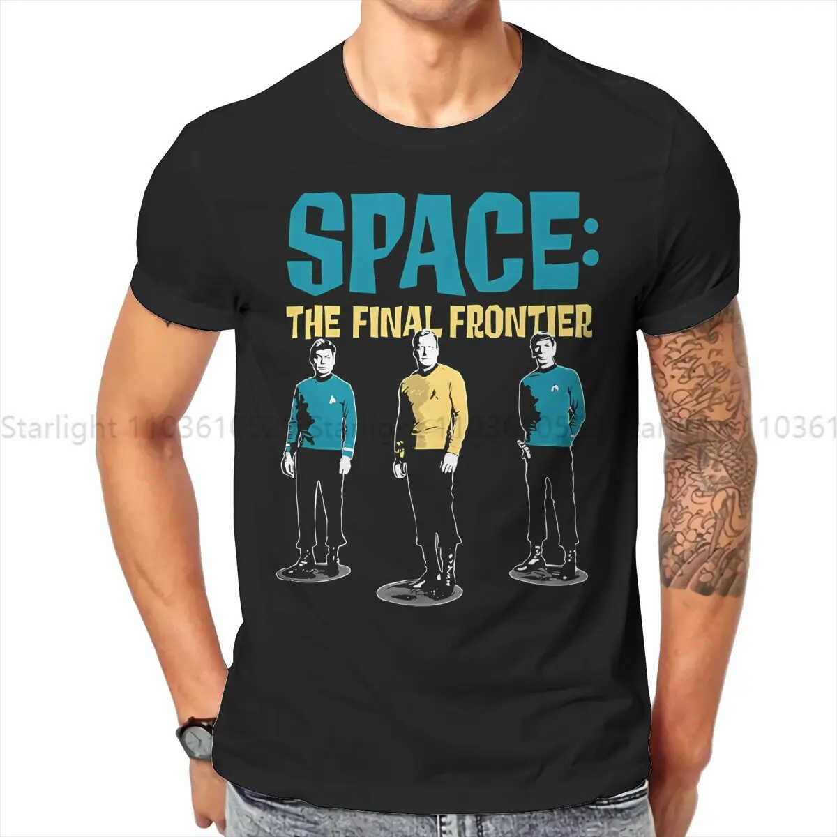 Space The Final Frontier TShirt For Male Starr Trrekk Clothing Style T Shirt Soft