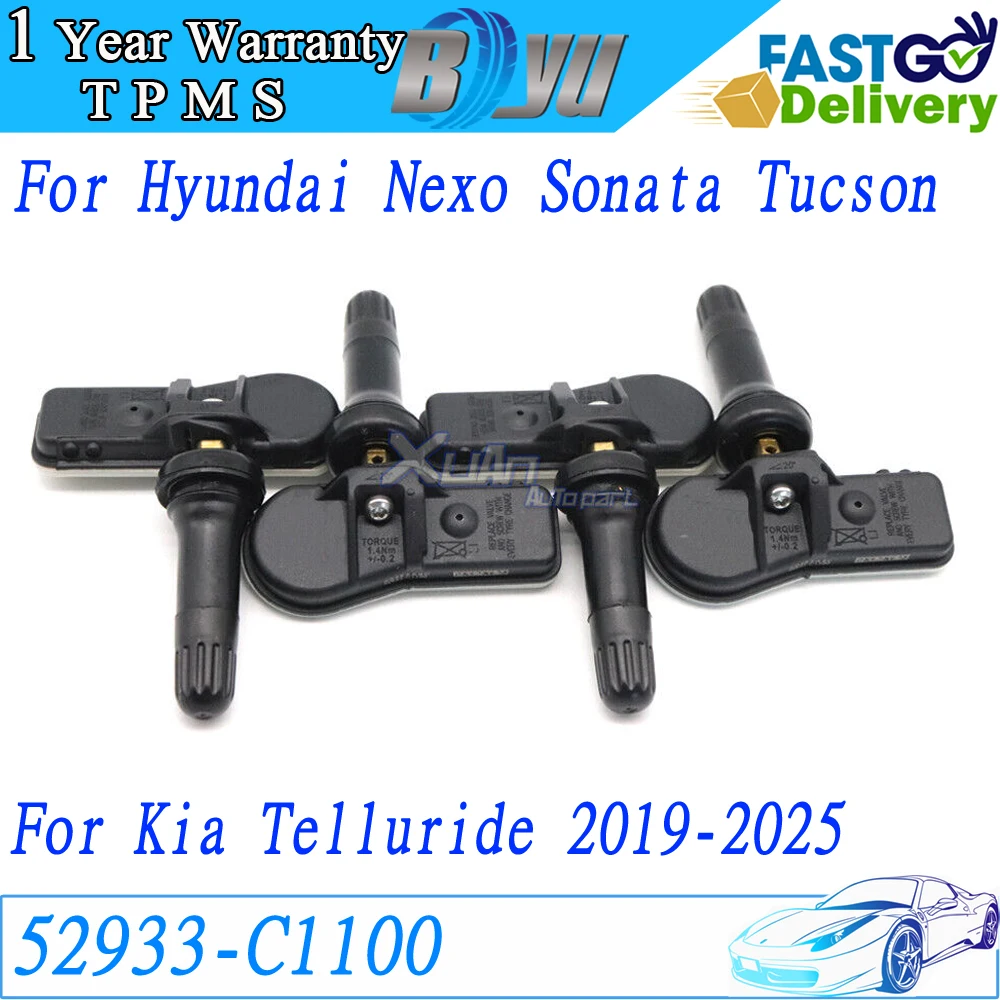 Автомобильный датчик давления в шинах TPMS 52933-C8000 для Hyundai Creta IX25 I20 Tucson I40 Sonata 433 МГц 52933-C1100 52933C1100