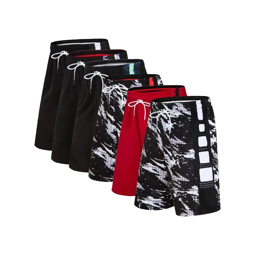 Fashionable Training Multicolor Sports Shorts Breathable Streetwear Basketball Shorts Loose Street Fitness Running Shorts Moto