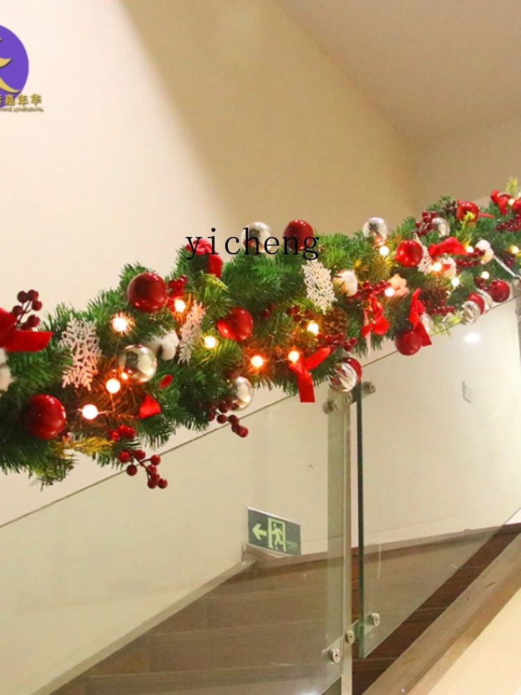 XL Christmas Decorations Christmas Rattan Vine Ring Garland Hotel Window Escalator Pendant