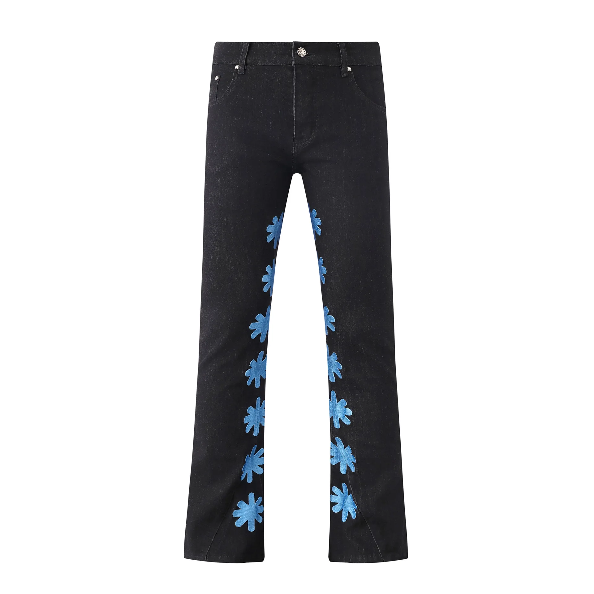 

All Seasons 2026 Men Women Unisex Top Quality Sunflower Embroidery LOSTSHDWS Jeans Casual Fashion Black Blue Denim