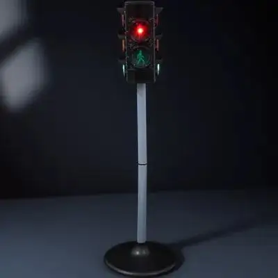 1Pcs Traffic Light Signal Black Simulation Safety Education Road Learning Plaything for Children Traffic Light Model Toy