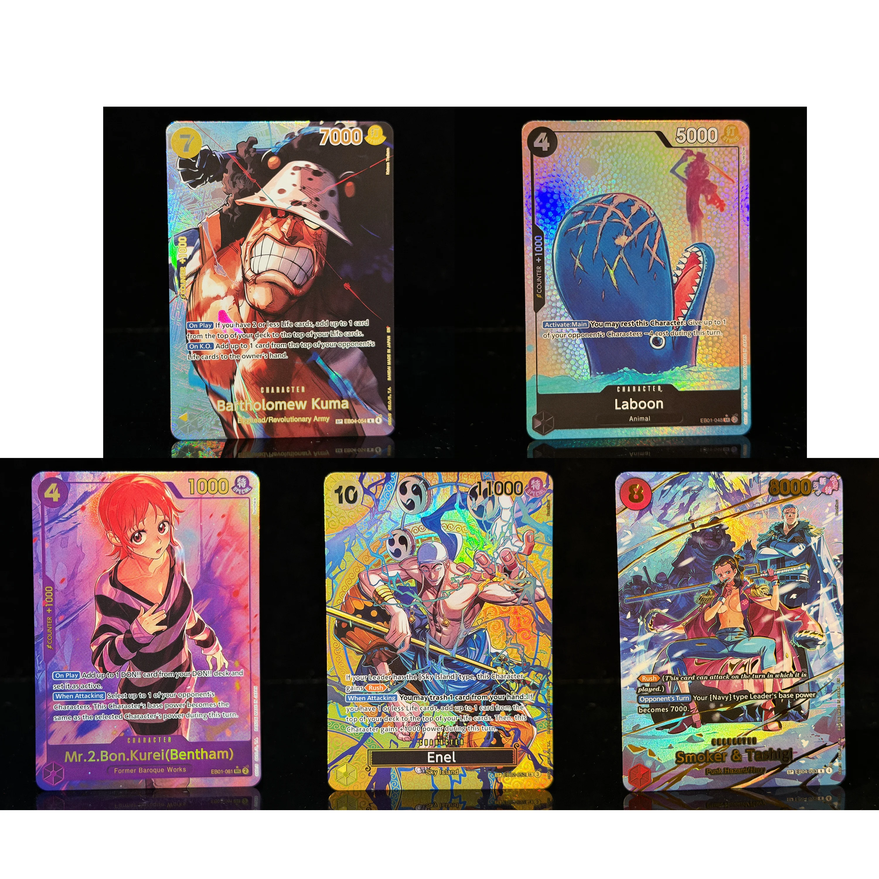 OPCG-7 One Piece TCG 55Pcs Complete Set Straw Hat Crew & Popular Strong Characters OP16 ST EB03 Chase Rare Premium Proxy Cards