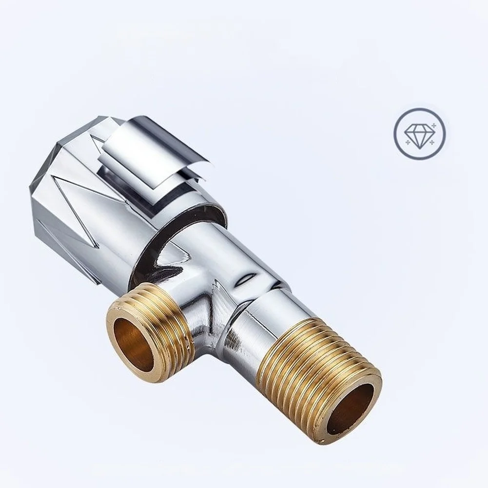 Solid Brass Angle Stop Valve DN15 High Pressure Hot Cold Water Control Faucet For Bathroom Kitchen Sink