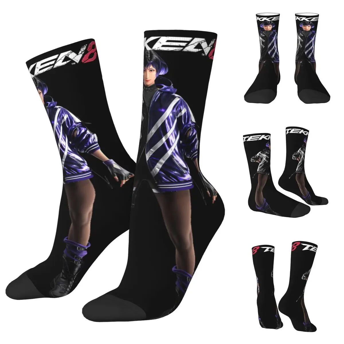 Fighting New Game Tekken 8 Men and Women printing Socks,fashion Applicable throughout the year Dressing Gift