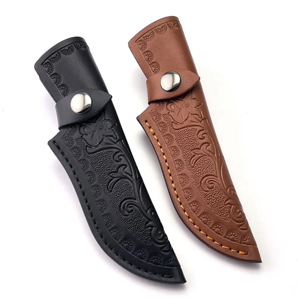 High Quality Pocket Hunt Leather Sheath Holder Camp Outdoor Carry Belt Loop Case Fold Knife Tool Flashlight Case