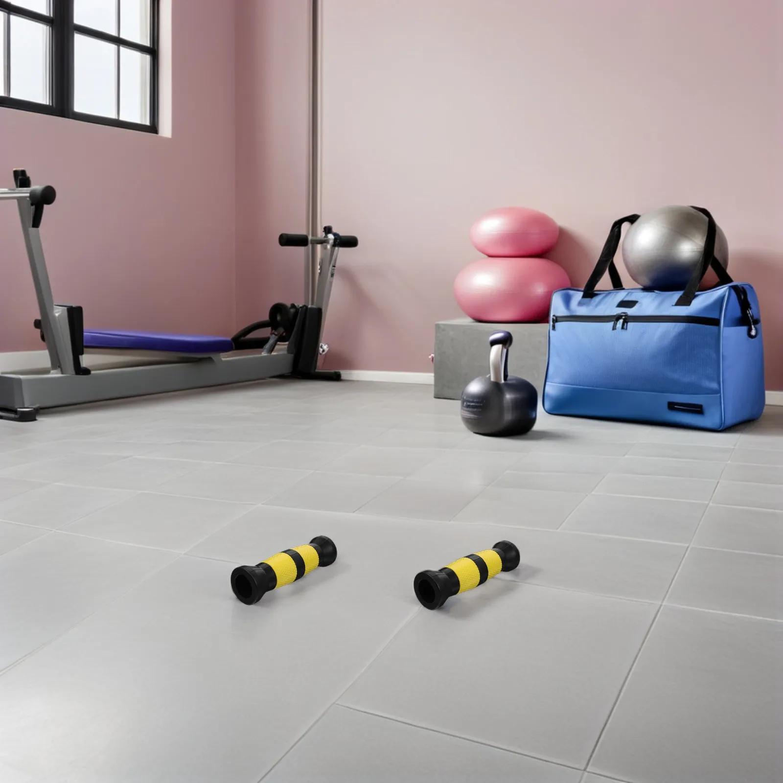 2Pcs Non-Slip Dumbbell Handle Protectors PVC Barbell Grip Covers for Weightlifting Strength Training Gym Fitness