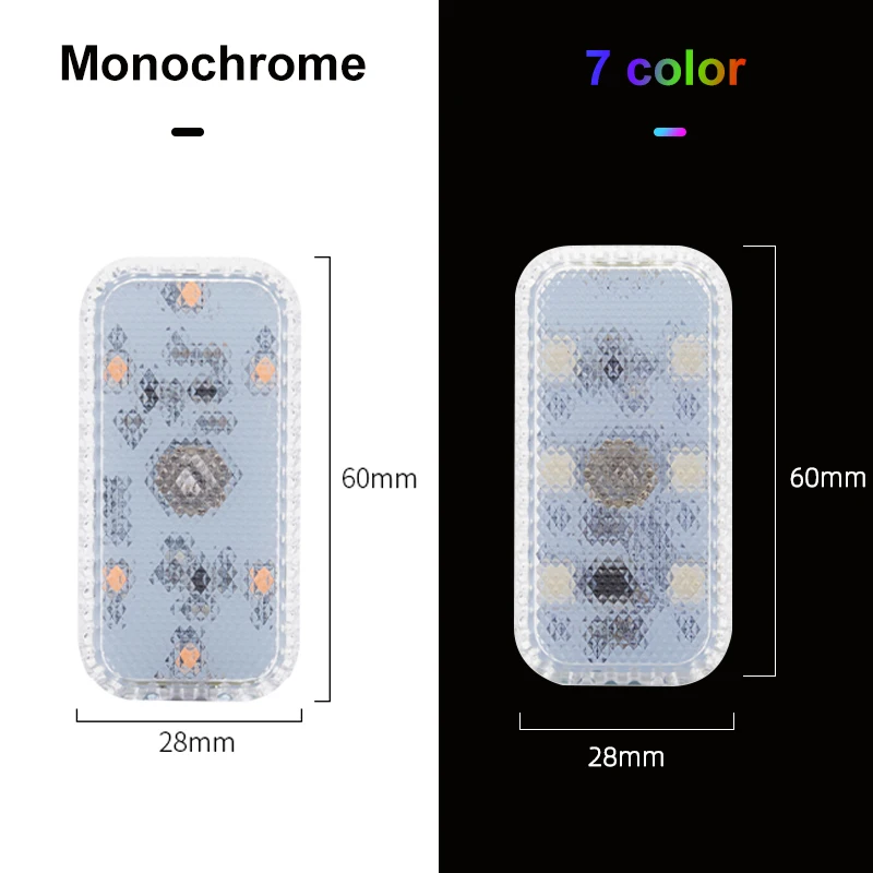 LED Touch Light Mini Wireless Car Interior Lighting Auto Roof Ceiling Reading Lamp for Door Foot Trunk Storage Box USB Charging image 4