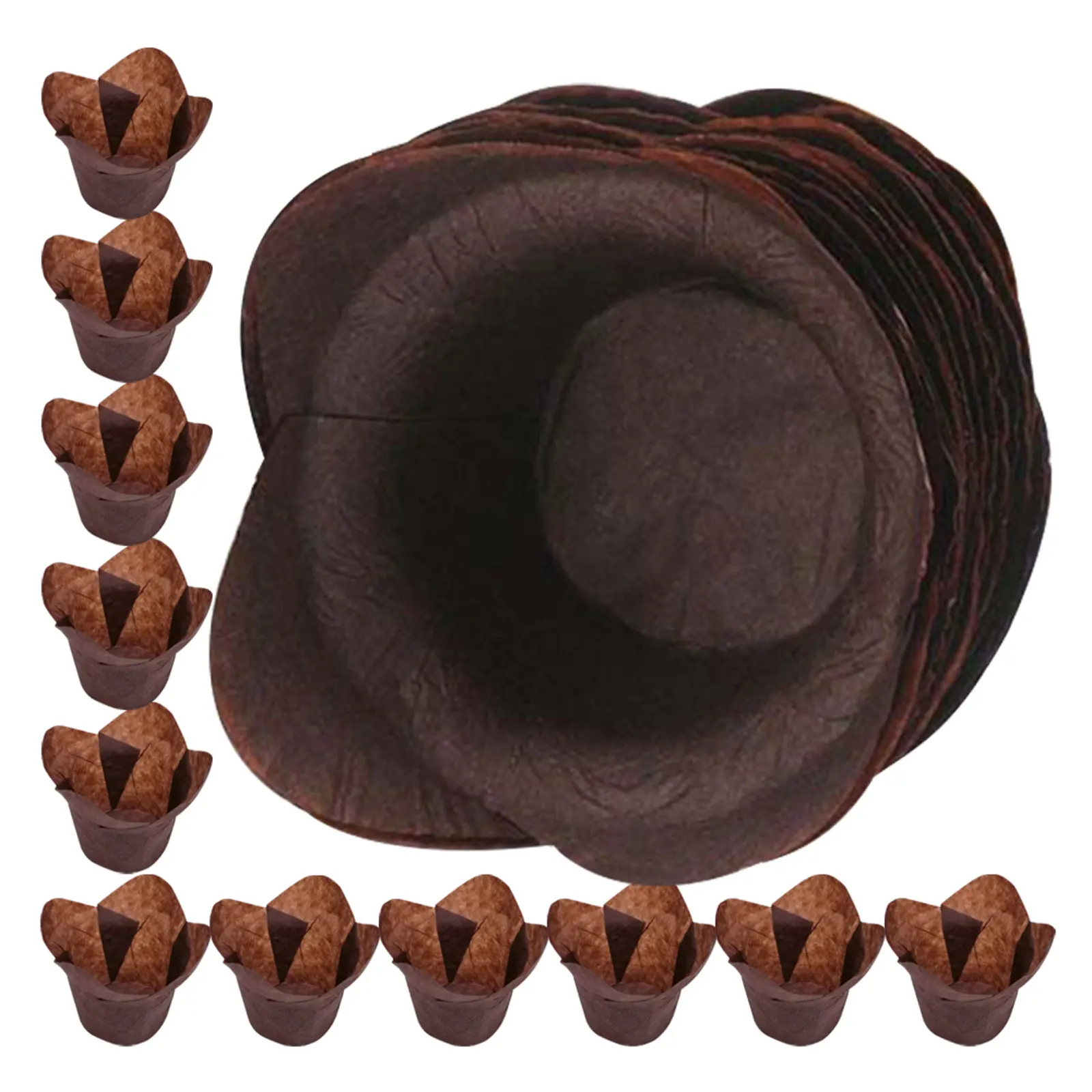 

200Pcs Muffin Papers Greaseproof Lotus Baking Cups for Cupcakes Desserts Parties Paper Cupcake Liners Standard Size Baking Cups